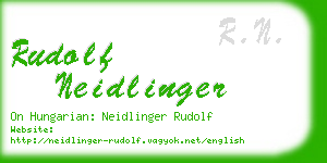 rudolf neidlinger business card
